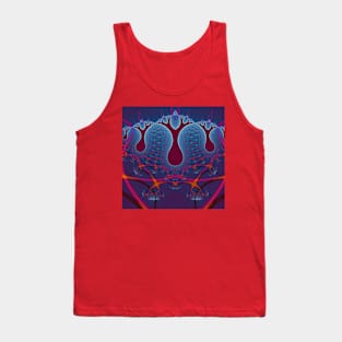 Red Trees Fantasy Forest Tank Top